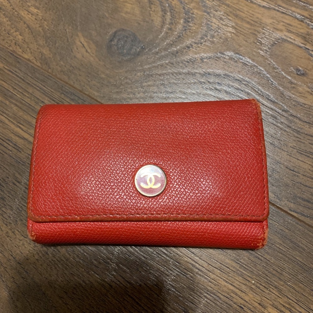 Chanel Red Key Holder Case